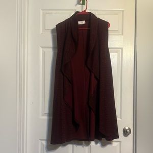 Maroon boutique vest size 3X